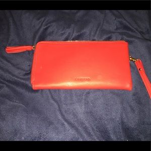 Lands’ End red clutch purse